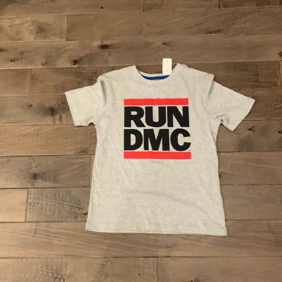Kids NWT grey RUN DMC t-shirt size large - Picture 1 of 3